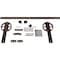 Ekena Millwork Premium Wagon Wheel Strap Barn Door Hardware Set w/ 5' Track for 2 1/4" Doors, Rustic Brown GB600155HWRB - alternate 1